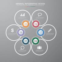 zakelijke infographic sjabloon met pictogram, vectorontwerpillustratie vector