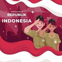 Indonesië onafhankelijkheidsdag concept vector
