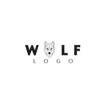 wolf geometrische logo ontwerp vector