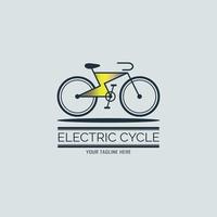 elektrische fiets logo sjabloonontwerp voor merk of bedrijf en andere vector