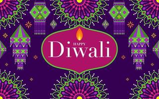 gelukkige diwali, deepavali of dipavali het festival vector