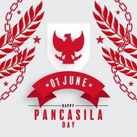 pancasila dag Indonesische nationale feestdag vector