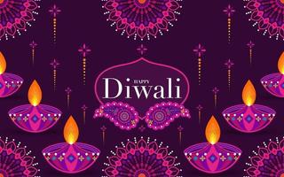 gelukkige diwali, deepavali of dipavali het festival vector