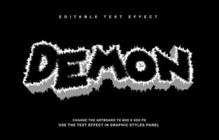 demon bewerkbare teksteffectsjabloon vector