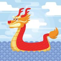 Dragon Boat Festival achtergrond vector