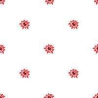 naadloze bloemen vector patroon. gekleurde bloemen achtergrond. doodle bloemmotief met rode bloemen. vintage bloemmotief illustratie
