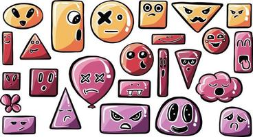 smileygezichten sticker emoji liefde naadloos patroon. cartoon vector jeugd leuk bericht achtergrond.