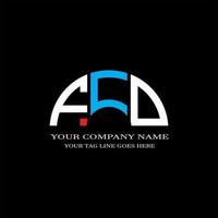 fcd letter logo creatief ontwerp met vectorafbeelding vector