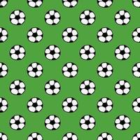 naadloos patroon met voetbal. doodle vectorillustratie met voetbal bal. gekleurde voetbal achtergrond vector