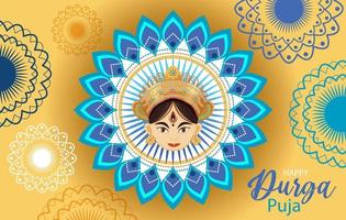 durga puja indian festival banner vector