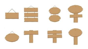 houten plank set vector