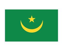 Mauritanië vlag nationaal afrika embleem symbool pictogram vector illustratie abstract ontwerp element