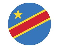 democratische republiek congo vlag nationaal afrika embleem pictogram vector illustratie abstract ontwerp element