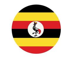 oeganda vlag nationaal afrika embleem pictogram vector illustratie abstract ontwerp element