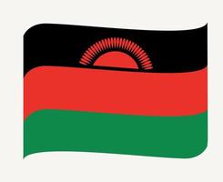 malawi vlag nationaal afrika embleem lint pictogram vector illustratie abstract ontwerp element