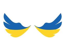 oekraïne vlag vleugels embleem vector ontwerp symbool abstracte nationale europa illustratie