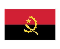 Angola vlag nationaal afrika embleem symbool pictogram vector illustratie abstract ontwerp element