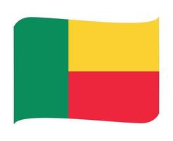 Benin vlag nationaal afrika embleem lint pictogram vector illustratie abstract ontwerp element