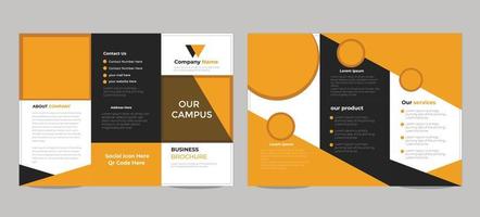 creatieve zakelijke driebladige brochure sjabloon gratis vector