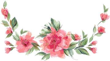 roze bloemen ditsy rozenslinger vector
