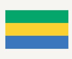 Gabon vlag nationaal afrika embleem symbool pictogram vector illustratie abstract ontwerp element