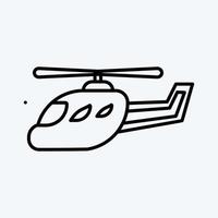 pictogram helikopter. geschikt voor onderwijs symbool. lijn stijl. eenvoudig ontwerp bewerkbaar. ontwerp sjabloon vector. eenvoudige illustratie vector