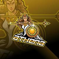 athena esport mascotte logo ontwerp vector