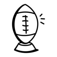 Amerikaans voetbal, rugbybal lijn icoon vector