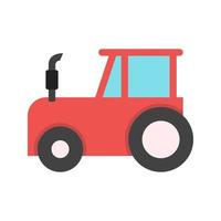 tractor plat veelkleurig pictogram vector