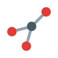 moleculaire structuur ik plat veelkleurig pictogram vector