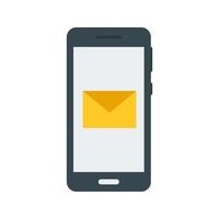 e-mail app plat veelkleurig pictogram vector