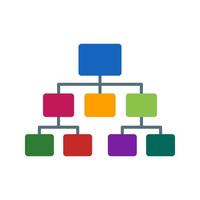 sitemap plat veelkleurig pictogram vector