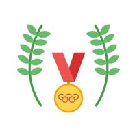 medaille plat veelkleurig pictogram vector