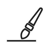 penseel tekening lijn lijn icoon vector