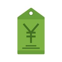 yen label plat veelkleurig pictogram vector