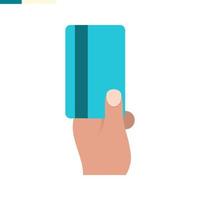 creditcard plat veelkleurig pictogram houden vector