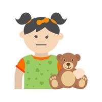 met teddybeer plat veelkleurig pictogram vector