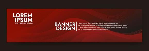 sjabloon voor abstracte rode vloeiende golfbanner vector