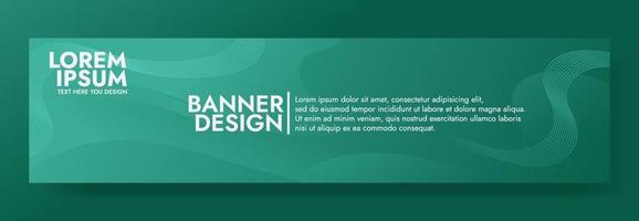 sjabloon voor abstracte groene vloeiende golfbanner vector