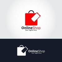 online winkel logo ontwerpen sjabloon. illustratie vectorafbeelding. perfect voor e-commerce, verkoop, winkelwebelement, bedrijfsembleem. vector