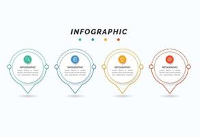 vector infographic labelsjabloon met pictogrammen. opties of stappen. infographics voor bedrijfsconcept. kan worden gebruikt voor infografieken, stroomschema's, presentaties, websites, banners, drukwerk.