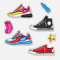 sneaker vectorillustratie. geschikt voor modecollectie of sportcollectie. egale kleur handgetekende stijl vector