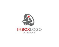 bericht inbox vector logo ontwerp