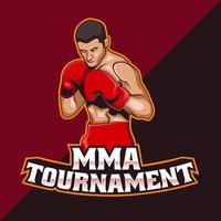 mixed martial arts mannen logo vector