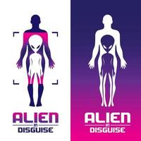 alien in vermomming concept volume 1 set vector