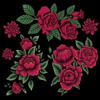 vectorillustratie van rode rozen vector