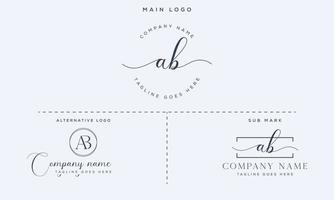 eerste handschrift handtekening logo premium vector. handschrift voor ontwerpen vector