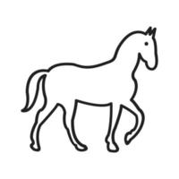 paard lijn icoon vector