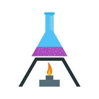 experiment op warmte ii plat veelkleurig pictogram vector