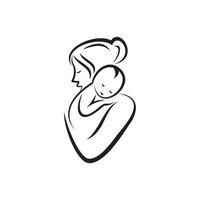 moederdag baby logo vector